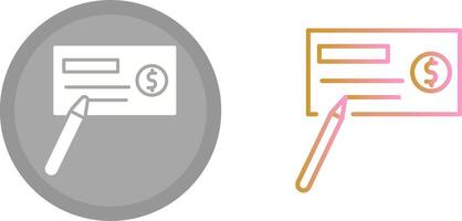 Write Cheque Icon vector