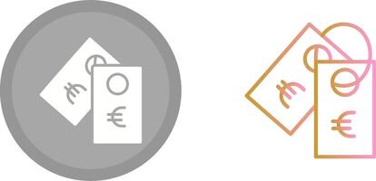 icono de etiqueta euro vector