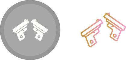 Two Guns Icon vector