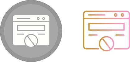 Block Website Icon vector