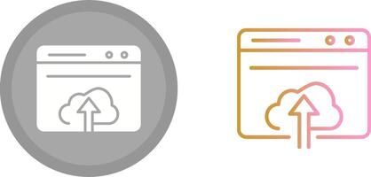 Upload Web Icon vector