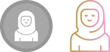 Islamic Woman Icon vector