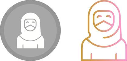 Woman with Niqab Icon vector