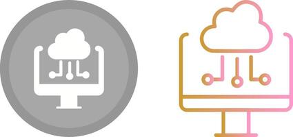 icono de computación en la nube vector