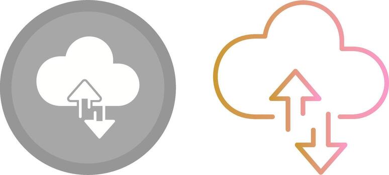 icono de computación en la nube vector