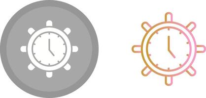 icono de configuración de tiempo vector