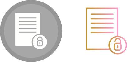 Unlock Documents Icon vector