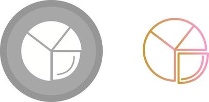 icono de análisis de gráfico circular vector