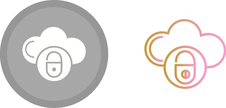 Secure Cloud Icon vector