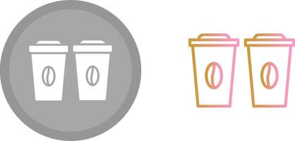 Two Coffees Icon vector