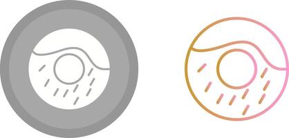 icono de donut de crema vector