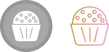 icono de muffin de chocolate vector