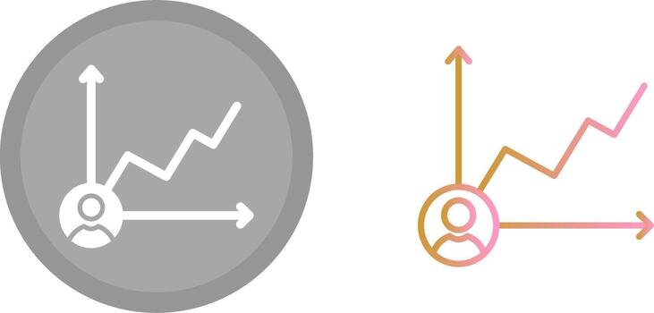 Candidate Graph Icon vector