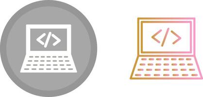 Writing Laptop Icon vector