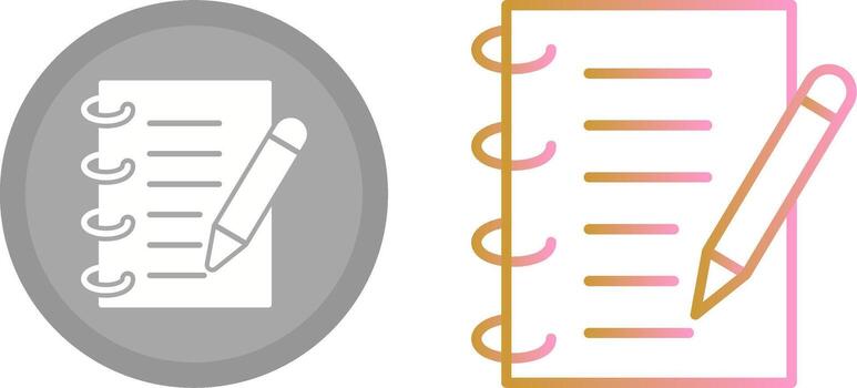 primavera cuaderno icono vector