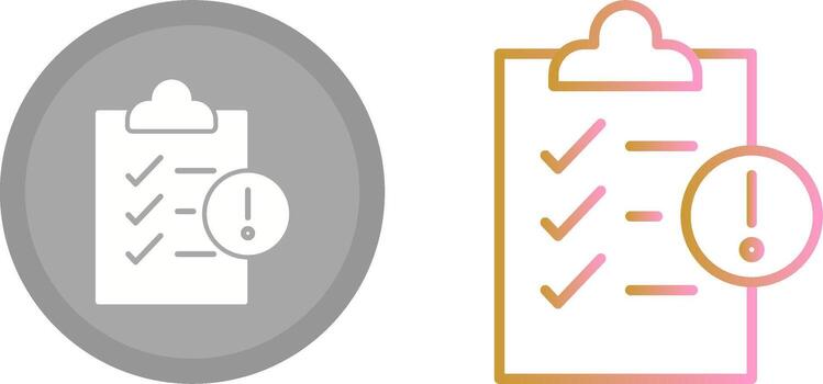 regreso ha fallado icono vector