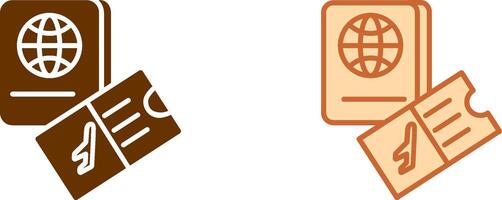 Ticket And Passport Icon vector