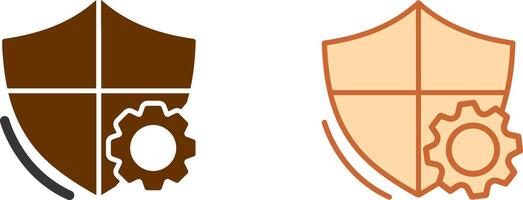 Shield Settings Icon vector