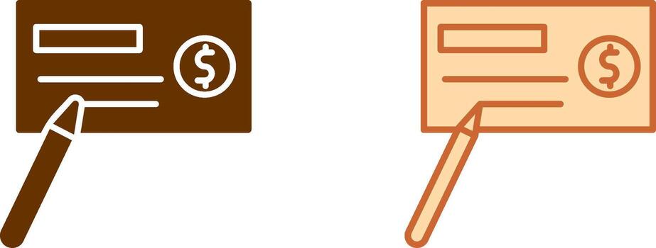 Write Cheque Icon vector