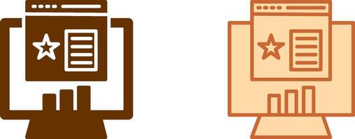 Rank website Icon vector