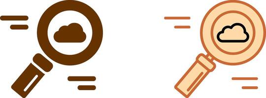 Cloud Magnifier Icon vector