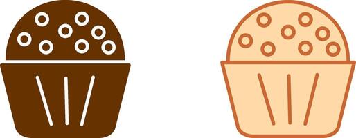icono de muffin de chocolate vector
