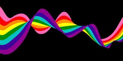 abstract background with rainbow wave design vector