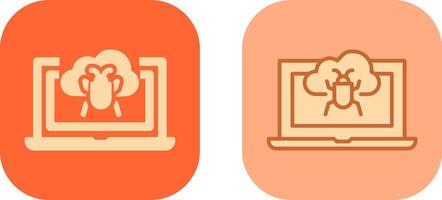 Bug Cloud Icon vector