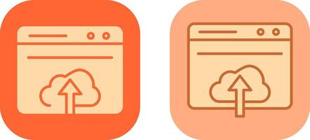 Upload Web Icon vector