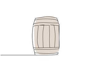 barrel drink vintage object one line art design vector