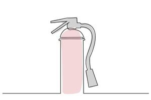 fire extinguisher safety object line art design vector