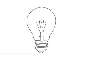 glass bulb object one line art design vector