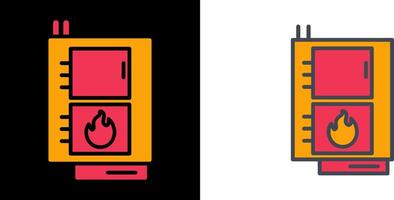 sólido combustible caldera icono vector