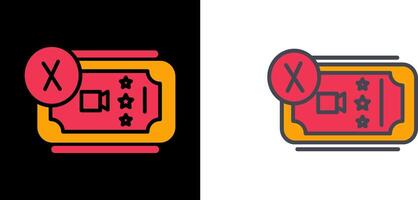 Cancel Ticket Icon vector