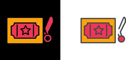 Scissor Ticket Icon vector