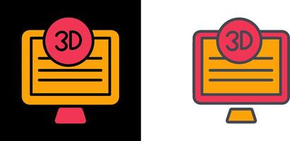 3D Quality Screen Icon vector