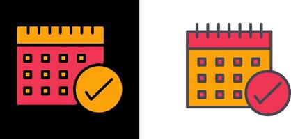 Marked Calendar Icon vector