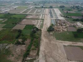 alto ángulo ver con zumbido de Oeste centro de deportes acuáticos alojamiento sociedad en lahore Pakistán en noviembre 07, 2023 foto