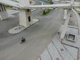 High angle view with drone of West Marina Housing Society in Lahore Pakistan on November 07, 2023 photo