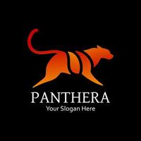 panthera abstract logo template vector