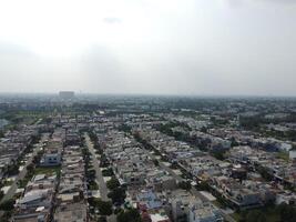 Drone view of residential are of Lahore Pakistan on July 22, 2023 photo