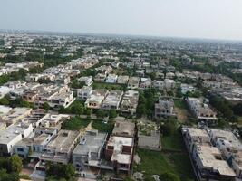 Drone view of residential are of Lahore Pakistan on July 22, 2023 photo
