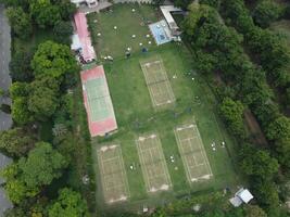 High angle view of green area of Lahore Pakistan on July 22, 2023 photo