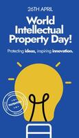 World Intellectual Property day. 26th April World IP day celebration story banner with light bulb in yellow colour and patented stamp on it. Protecting ideas for better business and importance of IP. vector