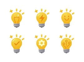 Light bulb Thinking idea icon vector