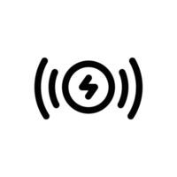 Simple Electriciy line icon isolated on a white background vector