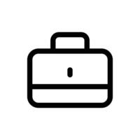 Simple Briefcase line icon isolated on a white background vector