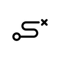 Simple Route line icon isolated on a white background vector