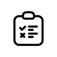 Simple Survey line icon isolated on a white background vector