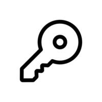 Simple Key line icon isolated on a white background vector